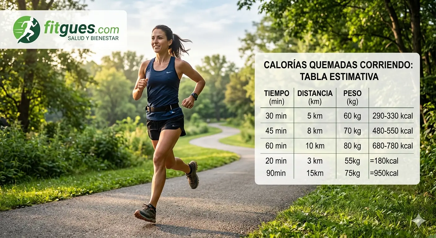 Cuántas calorías se queman corriendo: tabla por tiempo, distancia y peso